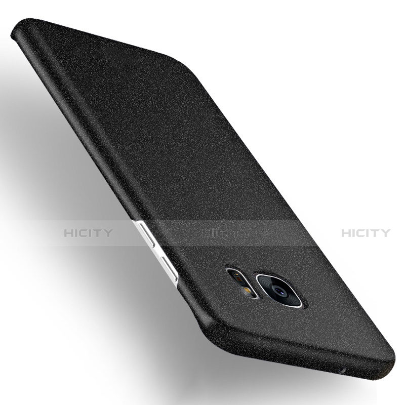 Samsung Galaxy S7 Edge G935F用ハードケース プラスチック 質感もマット Q02 サムスン ブラック