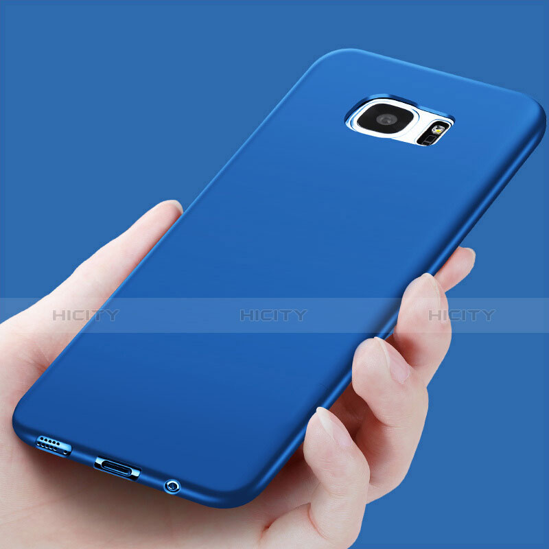 Samsung Galaxy S7 Edge G935F用極薄ソフトケース シリコンケース 耐衝撃 全面保護 R03 サムスン ネイビー