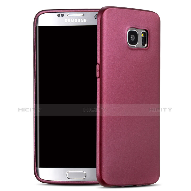 Samsung Galaxy S7 Edge G935F用シリコンケース ソフトタッチラバー サムスン パープル