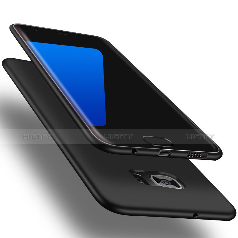 Samsung Galaxy S7 Edge G935F用極薄ソフトケース シリコンケース 耐衝撃 全面保護 S01 サムスン ブラック