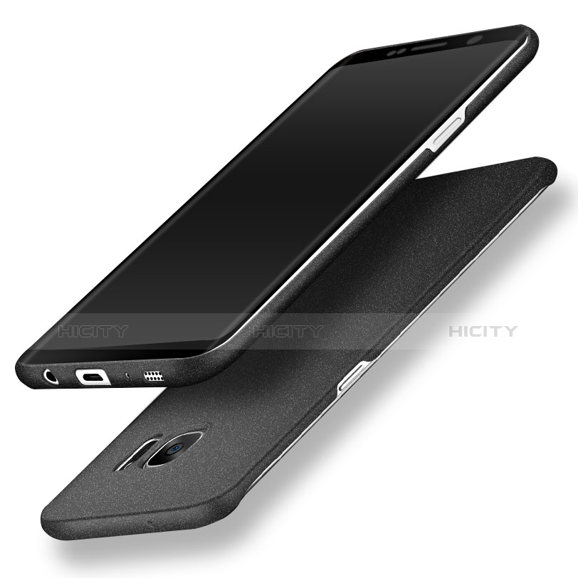 Samsung Galaxy S7 Edge G935F用ハードケース カバー プラスチック Q01 サムスン ブラック