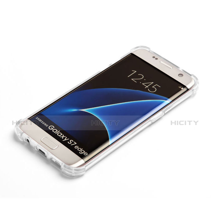 Samsung Galaxy S7 Edge G935F用極薄ソフトケース シリコンケース 耐衝撃 全面保護 クリア透明 T08 サムスン クリア