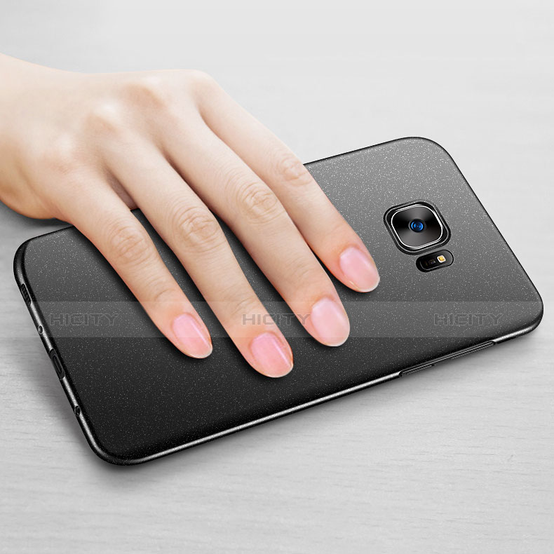 Samsung Galaxy S7 Edge G935F用ハードケース プラスチック 質感もマット M07 サムスン ブラック
