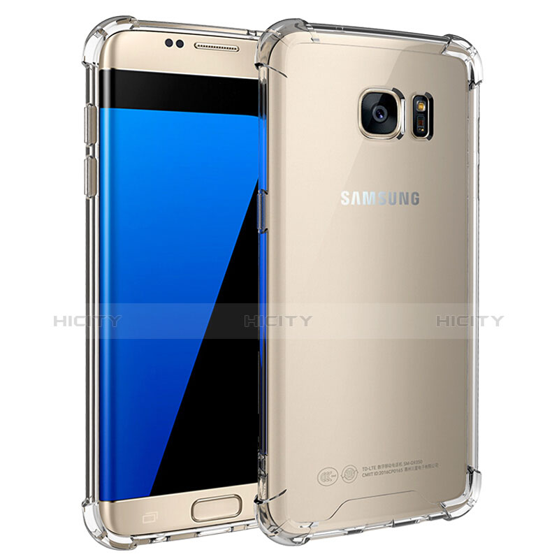 Samsung Galaxy S7 Edge G935F用極薄ソフトケース シリコンケース 耐衝撃 全面保護 クリア透明 T05 サムスン クリア