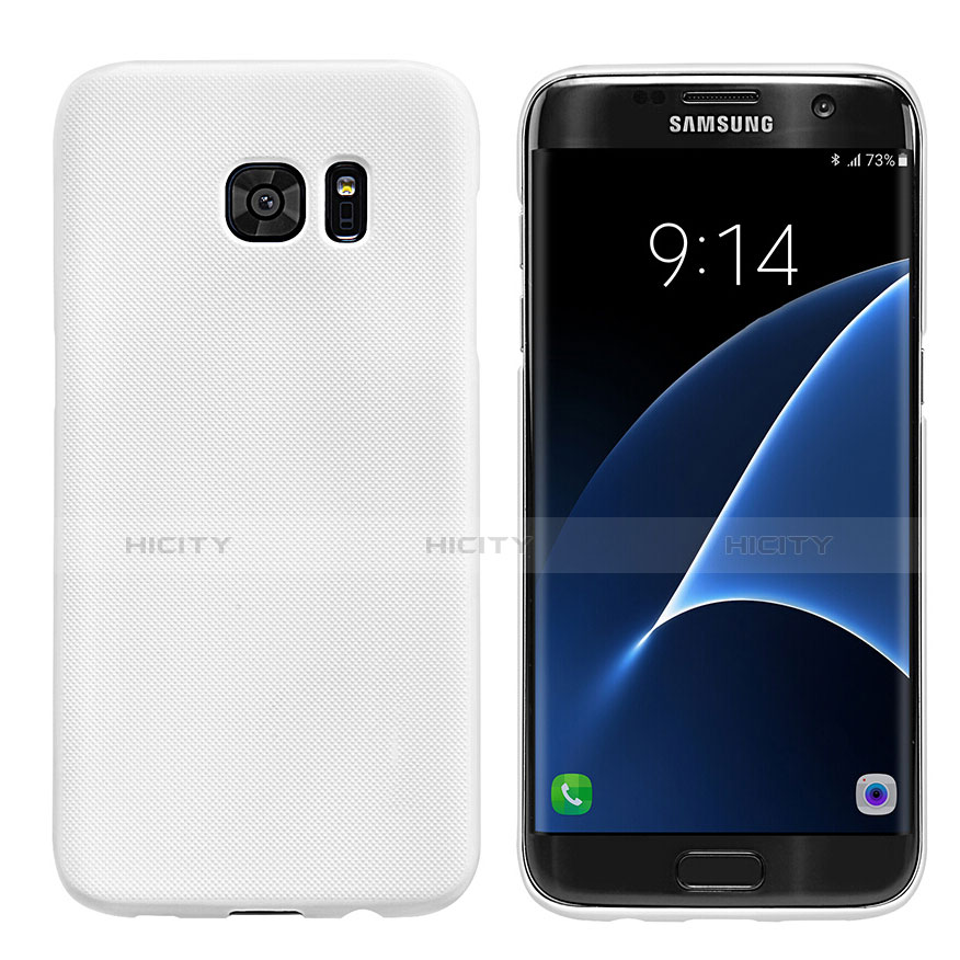 Samsung Galaxy S7 Edge G935F用ハードケース プラスチック 質感もマット M10 サムスン ホワイト