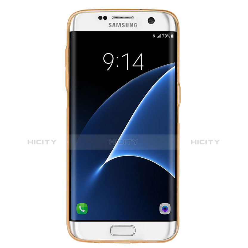 Samsung Galaxy S7 Edge G935F用極薄ソフトケース シリコンケース 耐衝撃 全面保護 クリア透明 H01 サムスン 