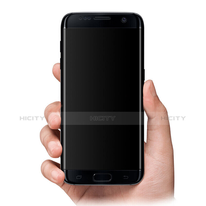 Samsung Galaxy S7 Edge G935F用強化ガラス フル液晶保護フィルム F04 サムスン ブラック