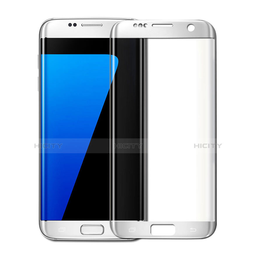 Samsung Galaxy S7 Edge G935F用強化ガラス フル液晶保護フィルム サムスン ホワイト