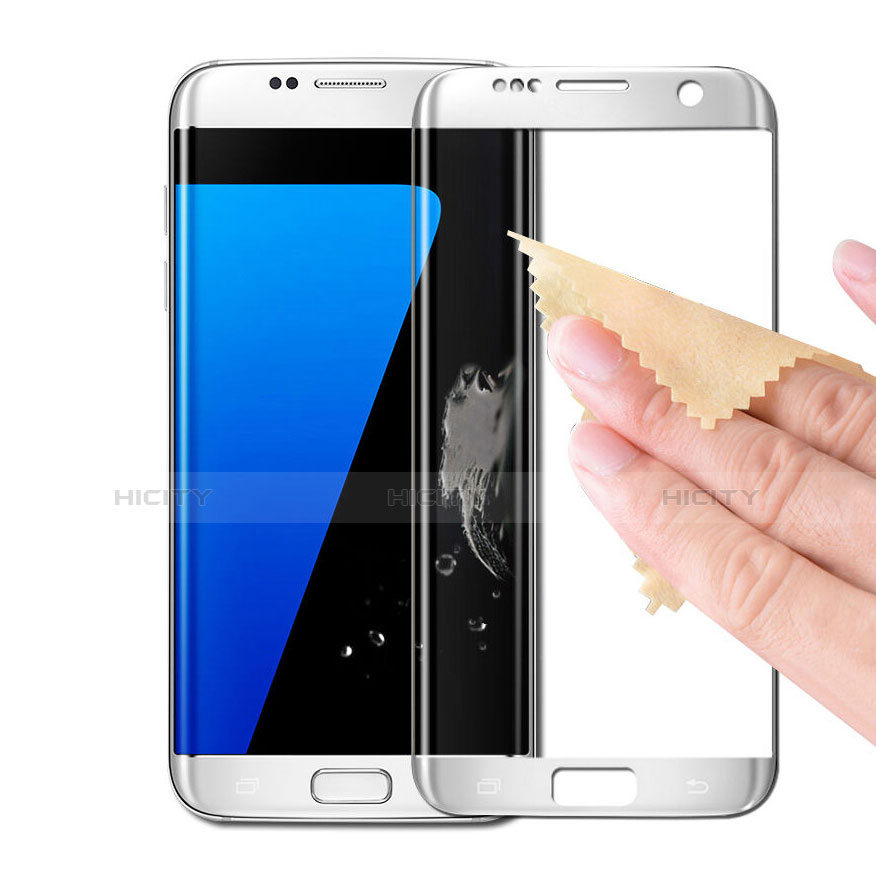 Samsung Galaxy S7 Edge G935F用強化ガラス フル液晶保護フィルム サムスン ホワイト