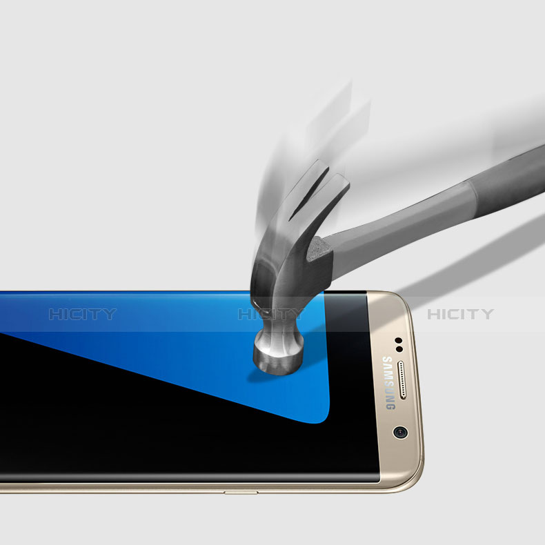 Samsung Galaxy S7 Edge G935F用強化ガラス フル液晶保護フィルム F02 サムスン ゴールド