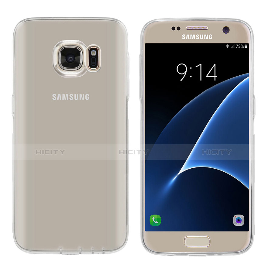 Samsung Galaxy S7 G930F G930FD用極薄ソフトケース シリコンケース 耐衝撃 全面保護 クリア透明 T04 サムスン クリア