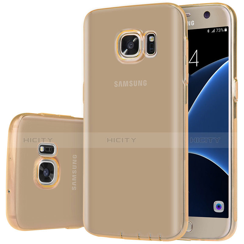 Samsung Galaxy S7 G930F G930FD用極薄ソフトケース シリコンケース 耐衝撃 全面保護 クリア透明 H01 サムスン 