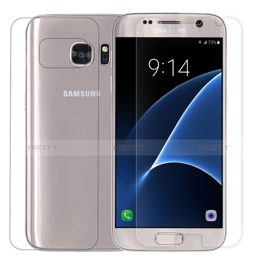 Samsung Galaxy S7 G930F G930FD用強化ガラス 液晶保護フィルム 背面保護フィルム同梱 サムスン クリア