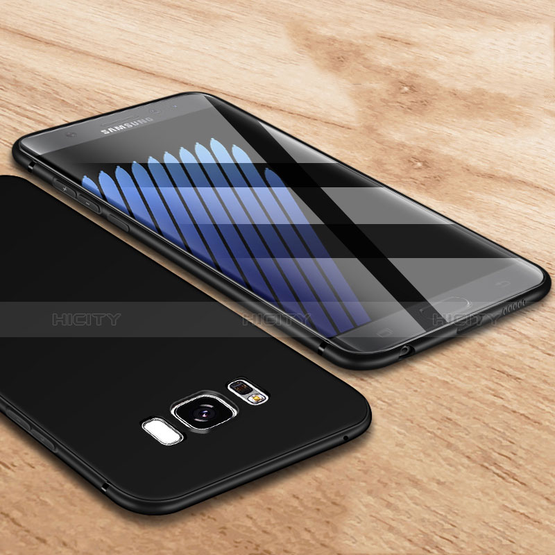 Samsung Galaxy S8用極薄ソフトケース シリコンケース 耐衝撃 全面保護 サムスン ブラック