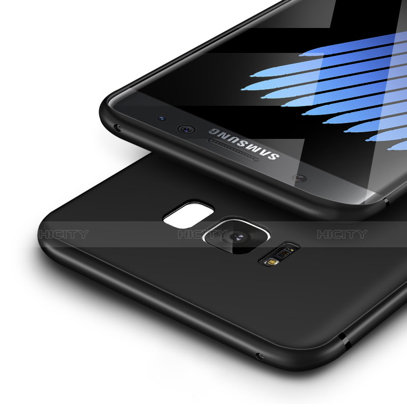 Samsung Galaxy S8用極薄ソフトケース シリコンケース 耐衝撃 全面保護 サムスン ブラック