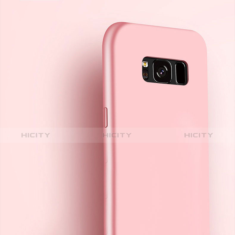Samsung Galaxy S8用極薄ソフトケース シリコンケース 耐衝撃 全面保護 サムスン ピンク