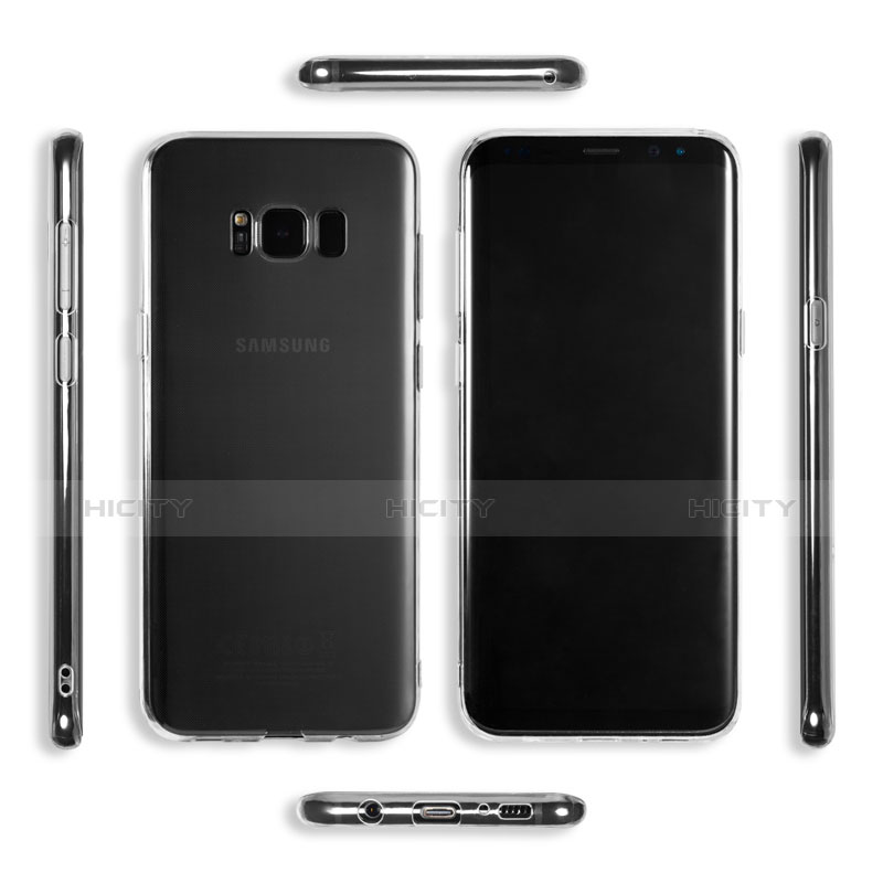 Samsung Galaxy S8用極薄ソフトケース シリコンケース 耐衝撃 全面保護 クリア透明 T08 サムスン クリア