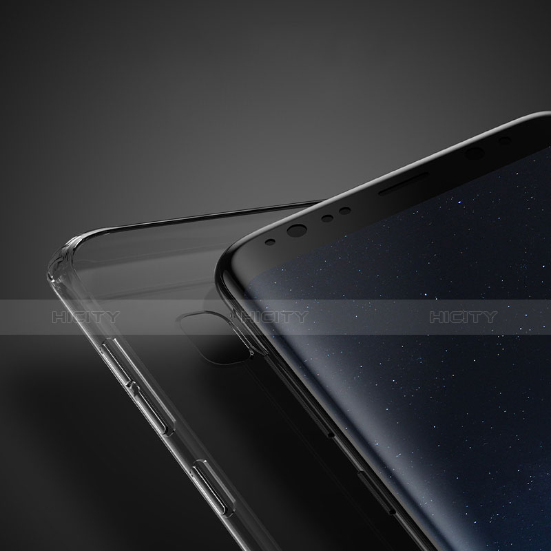 Samsung Galaxy S8用極薄ソフトケース シリコンケース 耐衝撃 全面保護 クリア透明 T03 サムスン クリア