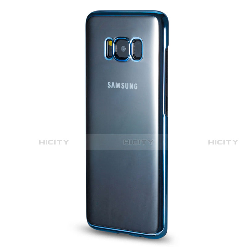 Samsung Galaxy S8用バンパーケース クリア透明 サムスン ネイビー