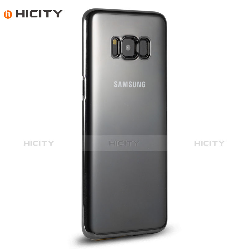 Samsung Galaxy S8用バンパーケース クリア透明 サムスン ブラック