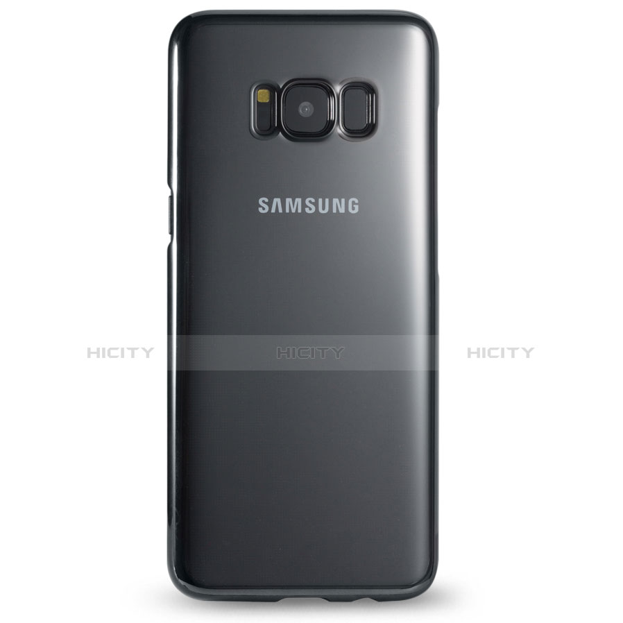 Samsung Galaxy S8用バンパーケース クリア透明 サムスン ブラック
