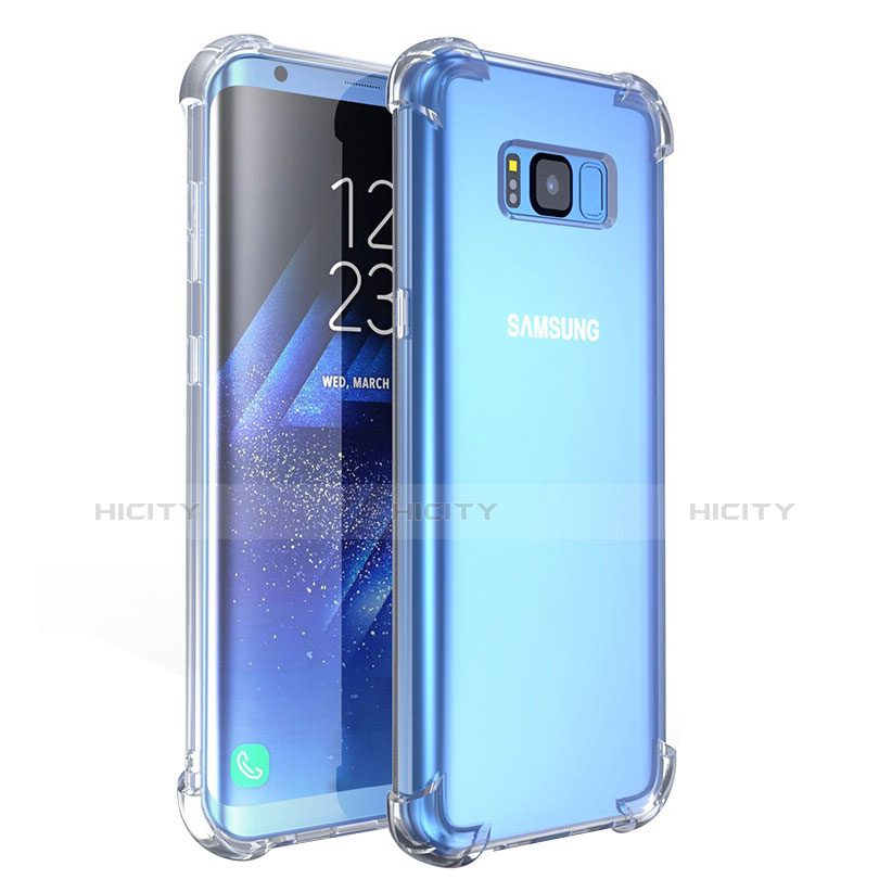 Samsung Galaxy S8用極薄ソフトケース シリコンケース 耐衝撃 全面保護 クリア透明 T11 サムスン クリア