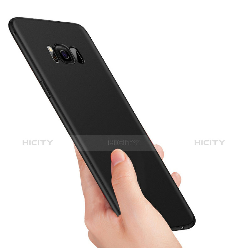 Samsung Galaxy S8用極薄ソフトケース シリコンケース 耐衝撃 全面保護 アンド指輪 A03 サムスン ブラック