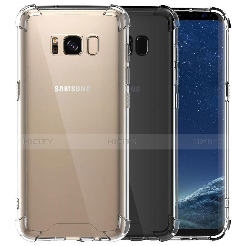 Samsung Galaxy S8用極薄ソフトケース シリコンケース 耐衝撃 全面保護 クリア透明 T12 サムスン クリア