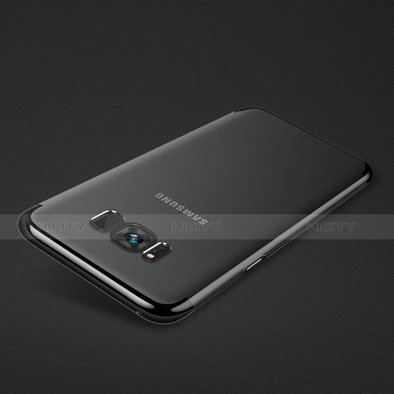 Samsung Galaxy S8用極薄ソフトケース シリコンケース 耐衝撃 全面保護 クリア透明 T18 サムスン ブラック