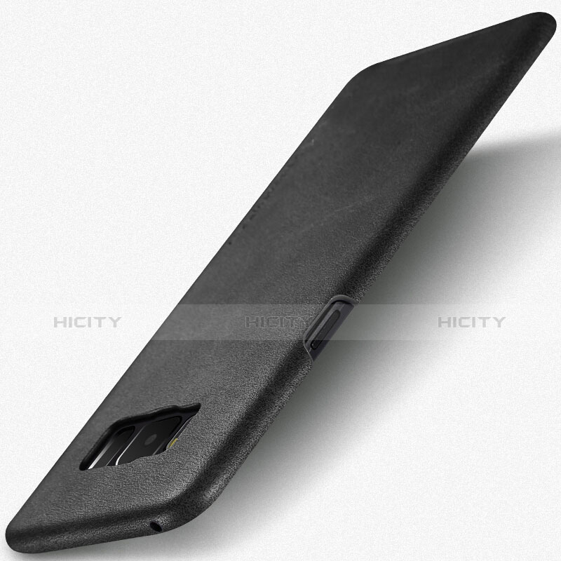 Samsung Galaxy S8用ケース 高級感 手触り良いレザー柄 L02 サムスン ブラック
