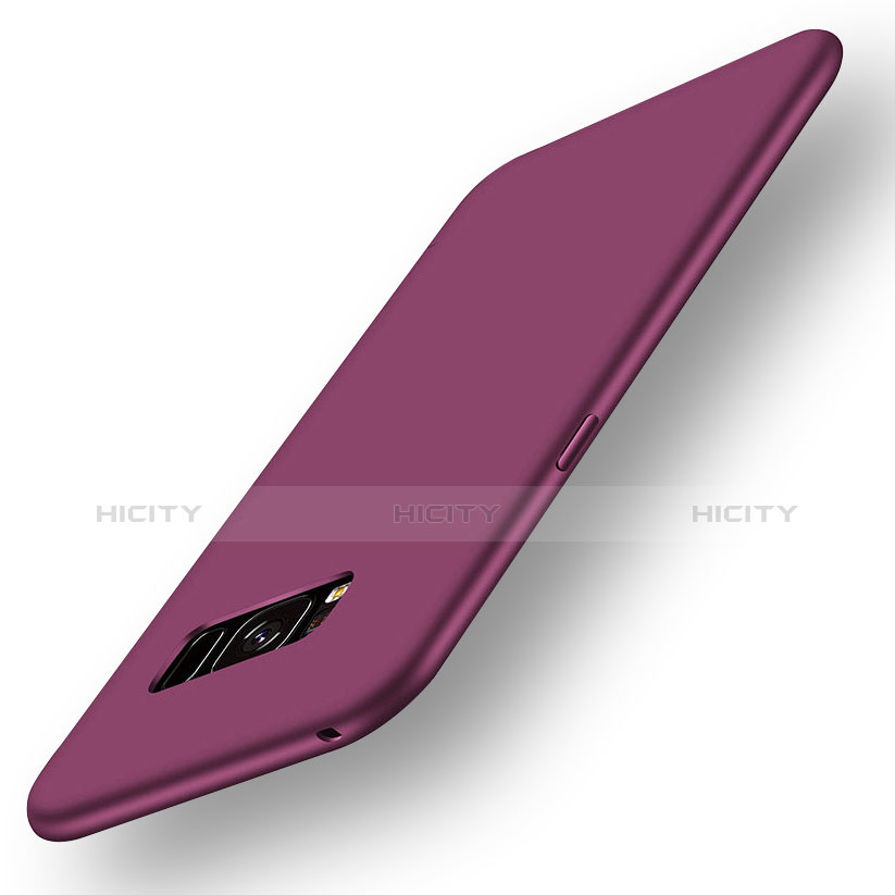 Samsung Galaxy S8用極薄ソフトケース シリコンケース 耐衝撃 全面保護 S06 サムスン パープル