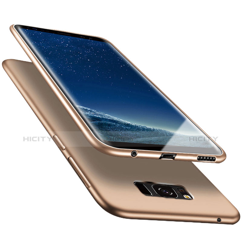 Samsung Galaxy S8用極薄ソフトケース シリコンケース 耐衝撃 全面保護 S06 サムスン ゴールド