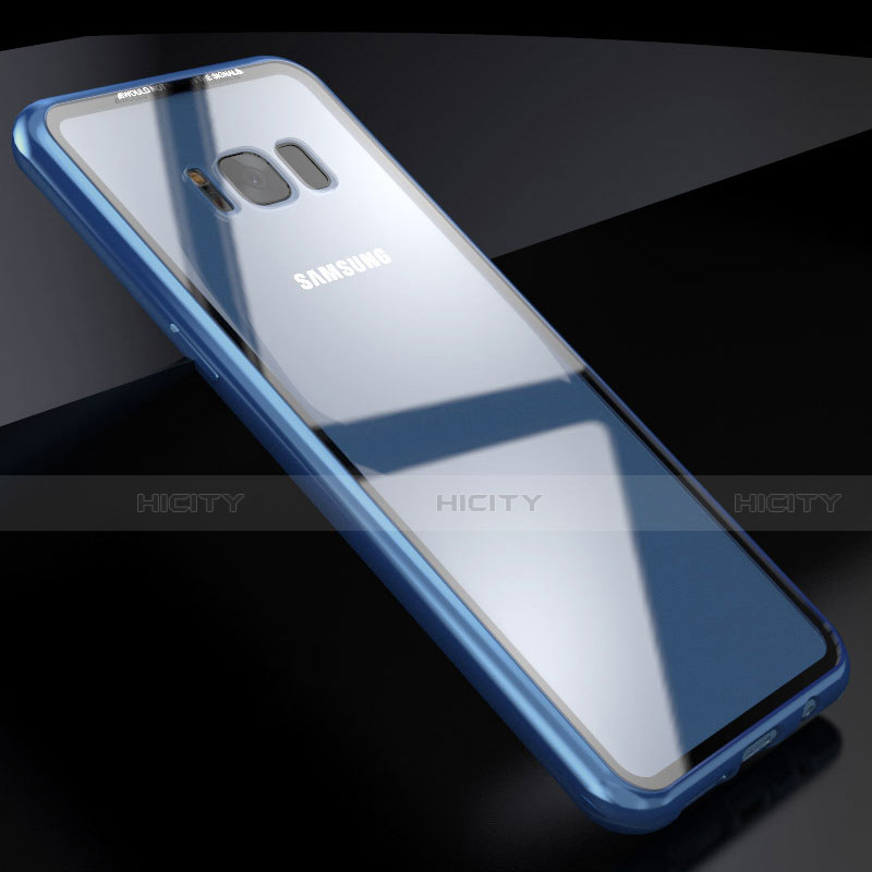 Samsung Galaxy S8用ケース 高級感 手触り良い アルミメタル 製の金属製 360度 フルカバーバンパー 鏡面 カバー M03 サムスン 