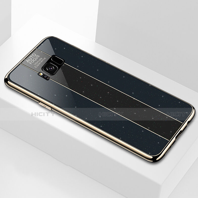 Samsung Galaxy S8用ハイブリットバンパーケース プラスチック 鏡面 カバー S01 サムスン 