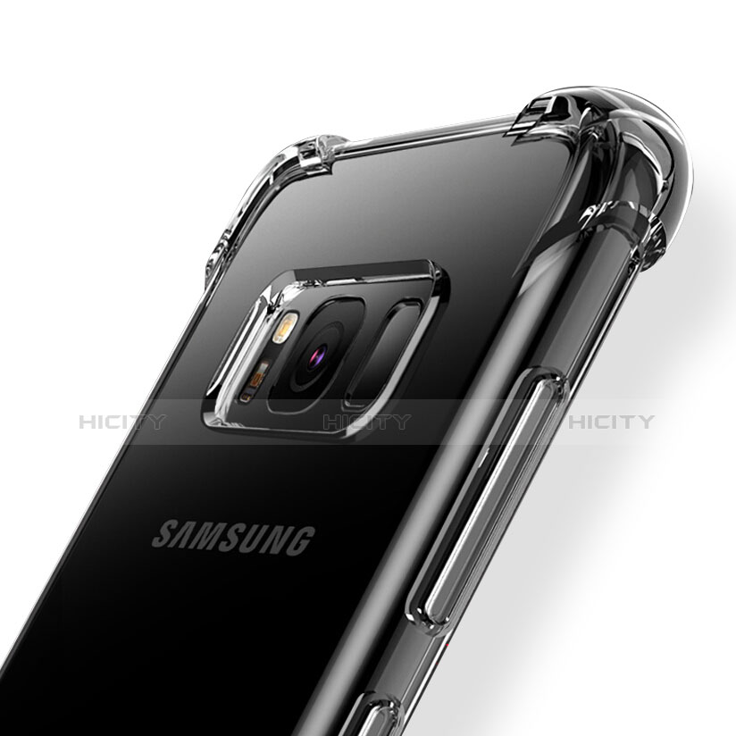 Samsung Galaxy S8用極薄ソフトケース シリコンケース 耐衝撃 全面保護 クリア透明 H02 サムスン 