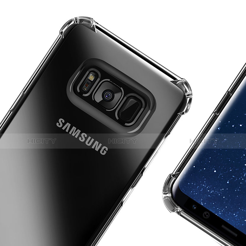 Samsung Galaxy S8用極薄ソフトケース シリコンケース 耐衝撃 全面保護 クリア透明 H02 サムスン 