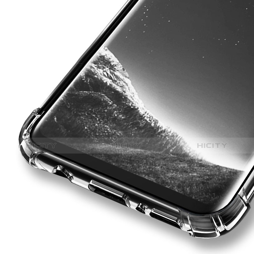 Samsung Galaxy S8用極薄ソフトケース シリコンケース 耐衝撃 全面保護 クリア透明 H02 サムスン 