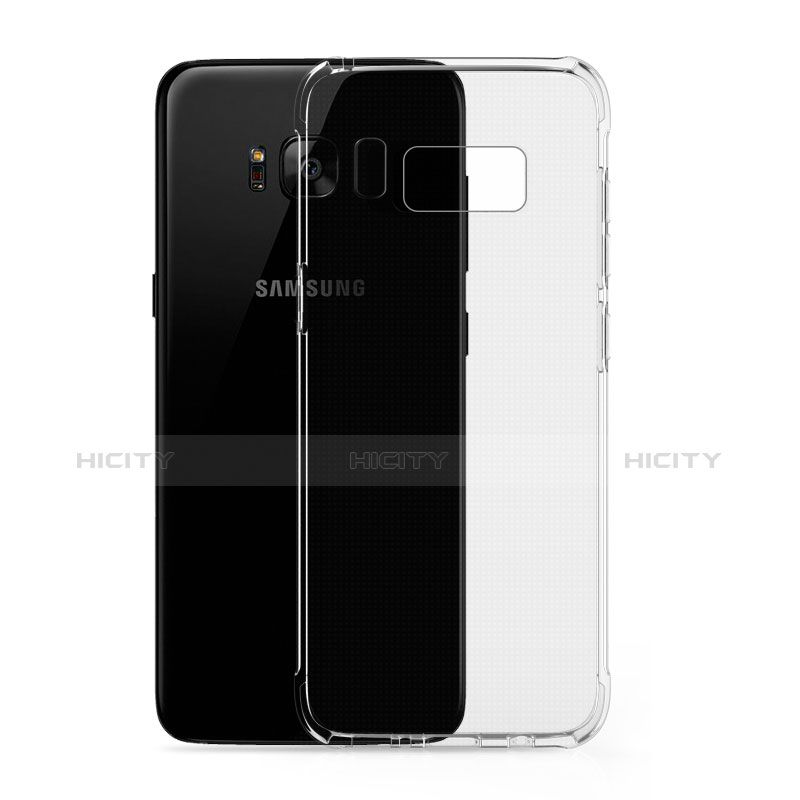 Samsung Galaxy S8用極薄ソフトケース シリコンケース 耐衝撃 全面保護 クリア透明 H02 サムスン 