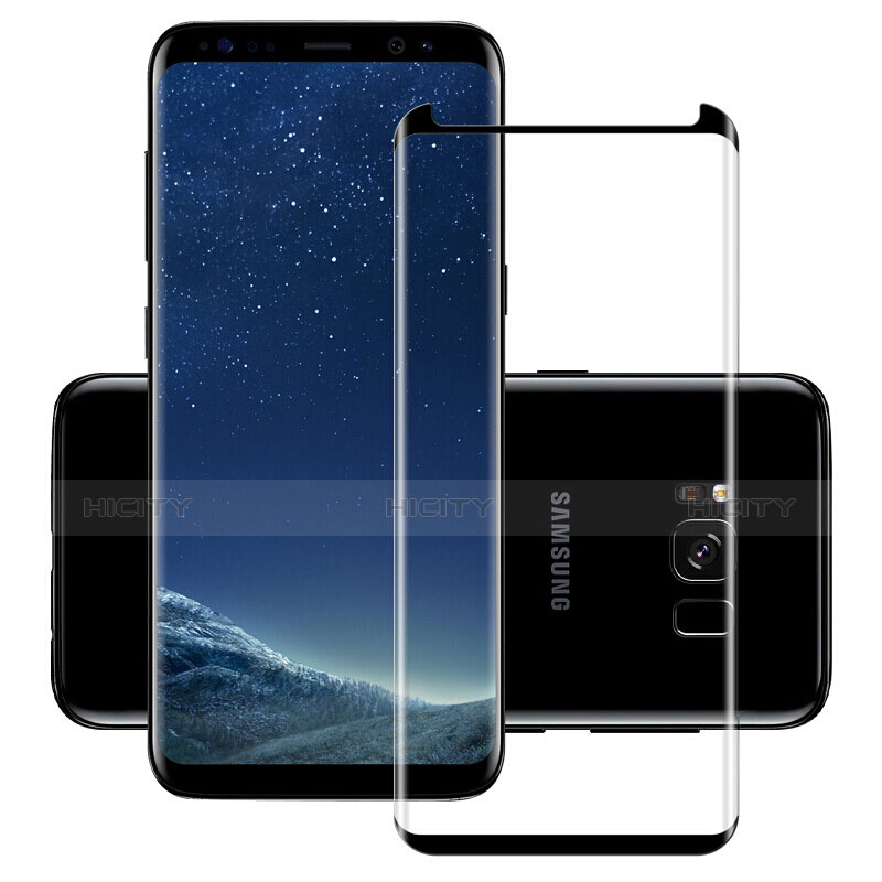 Samsung Galaxy S8用強化ガラス フル液晶保護フィルム F11 サムスン ブラック