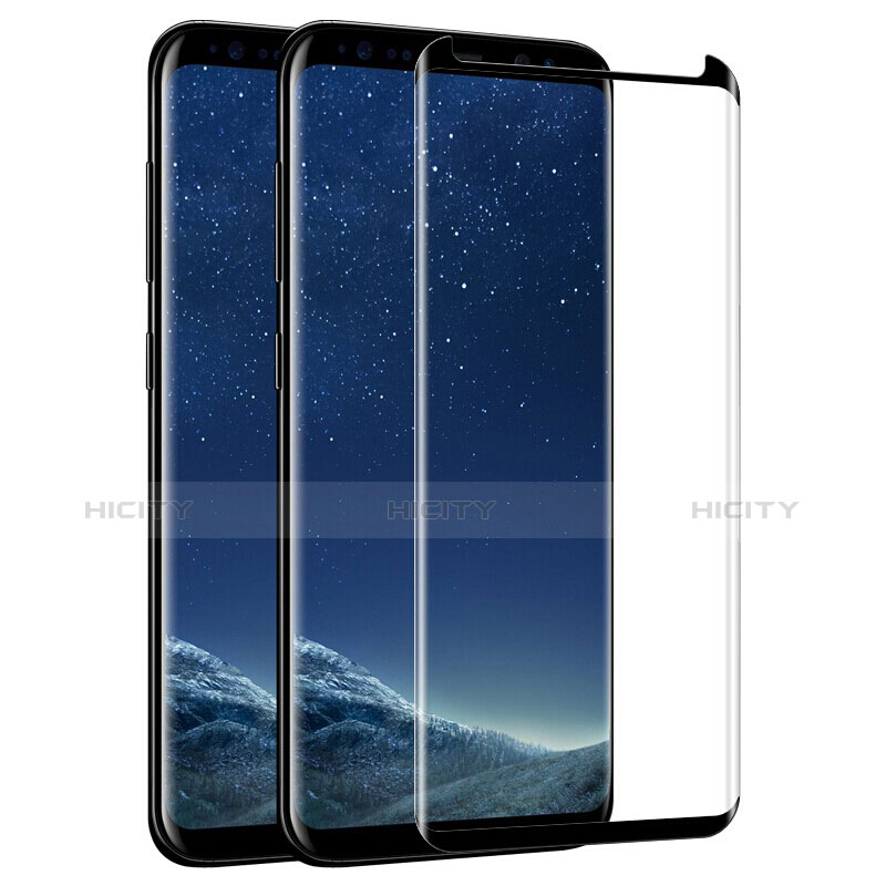 Samsung Galaxy S8用強化ガラス フル液晶保護フィルム F11 サムスン ブラック