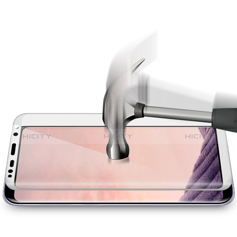 Samsung Galaxy S8用強化ガラス フル液晶保護フィルム F06 サムスン ホワイト