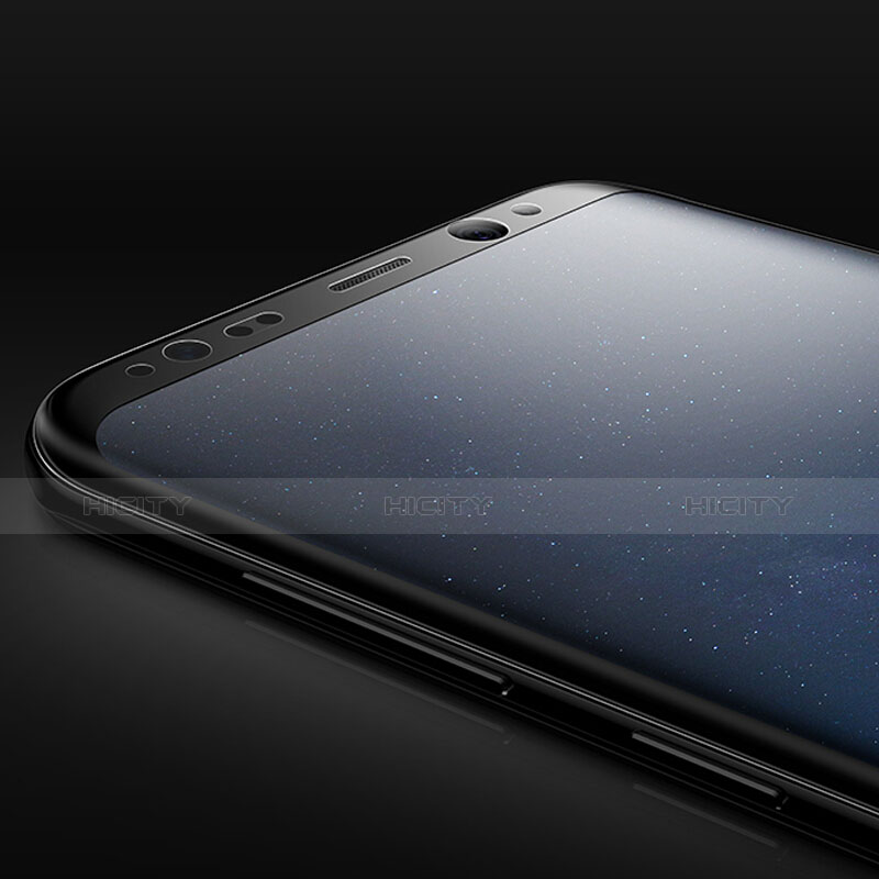 Samsung Galaxy S8用強化ガラス フル液晶保護フィルム F07 サムスン ブラック