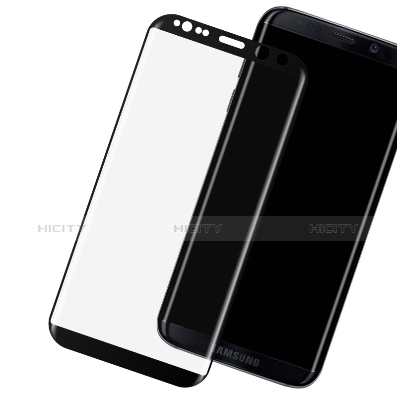 Samsung Galaxy S8用強化ガラス フル液晶保護フィルム F08 サムスン ブラック