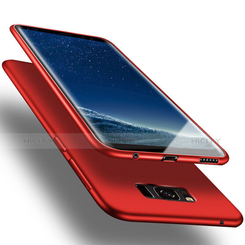 Samsung Galaxy S8 Plus用シリコンケース ソフトタッチラバー サムスン レッド