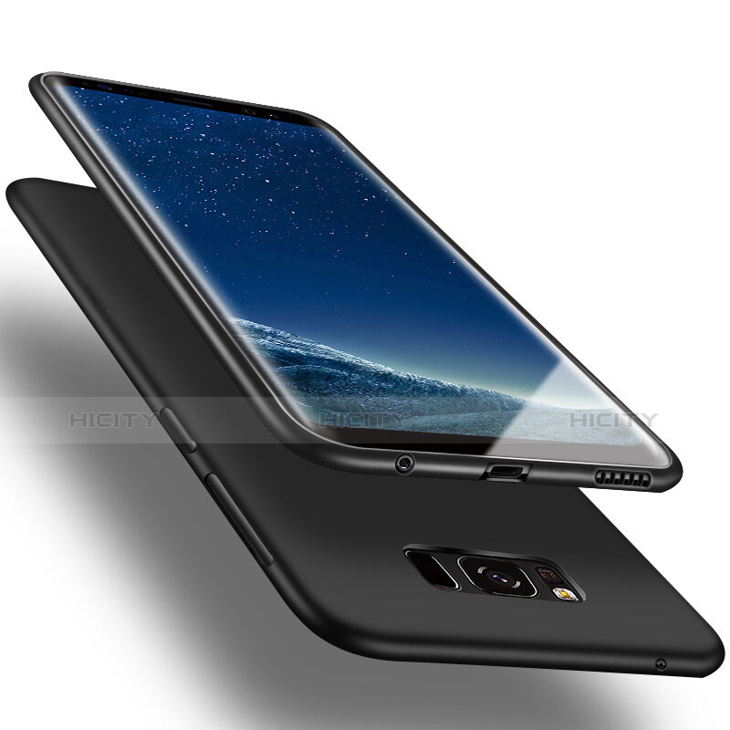 Samsung Galaxy S8 Plus用シリコンケース ソフトタッチラバー サムスン ブラック