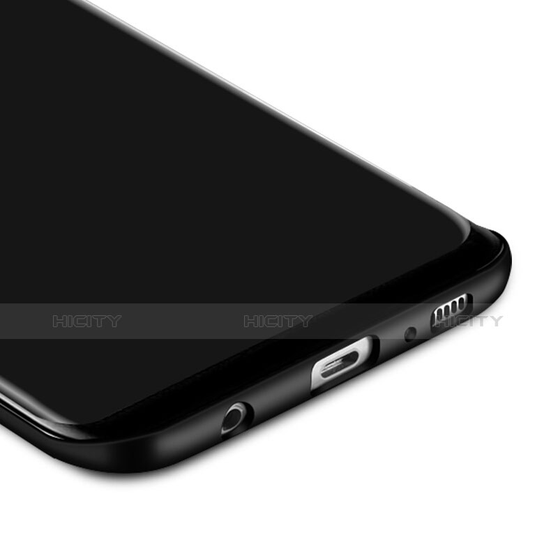 Samsung Galaxy S8 Plus用ハードケース プラスチック 質感もマット アンド指輪 サムスン ブラック
