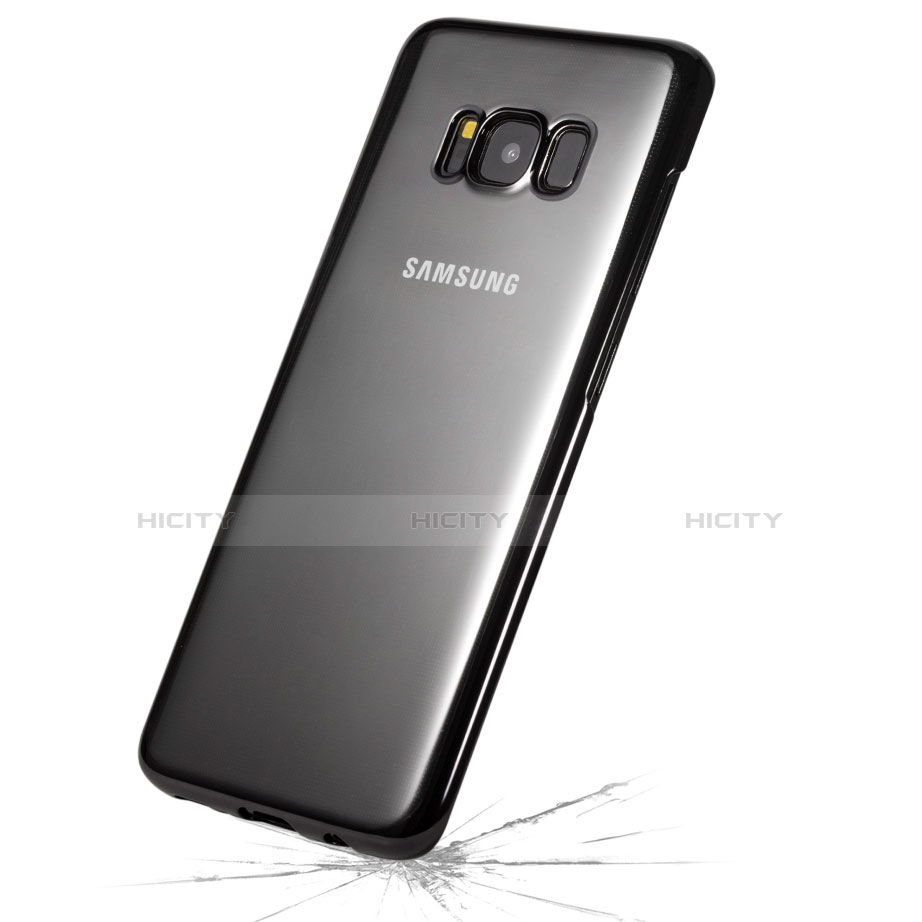Samsung Galaxy S8 Plus用バンパーケース クリア透明 サムスン ブラック