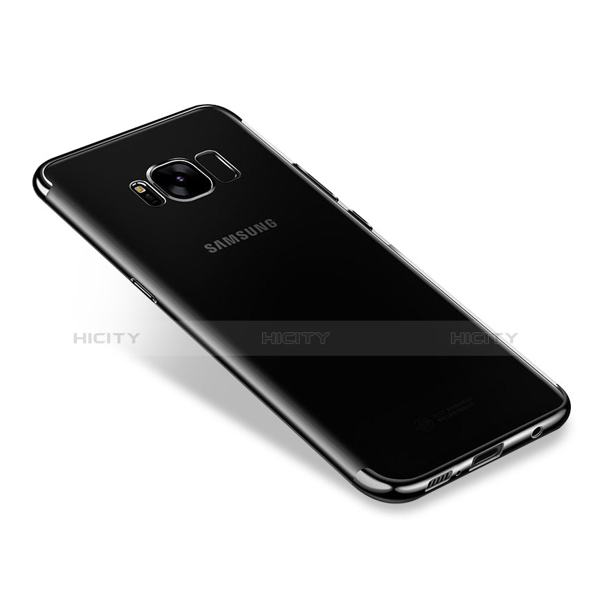 Samsung Galaxy S8 Plus用極薄ソフトケース シリコンケース 耐衝撃 全面保護 クリア透明 H01 サムスン ブラック
