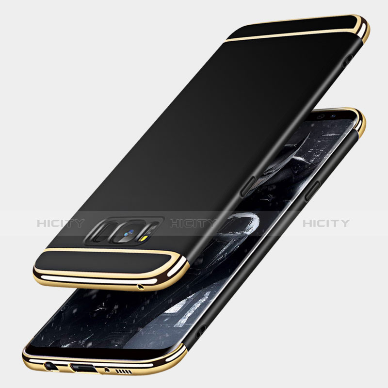 Samsung Galaxy S8 Plus用ケース 高級感 手触り良い メタル兼プラスチック バンパー サムスン ブラック