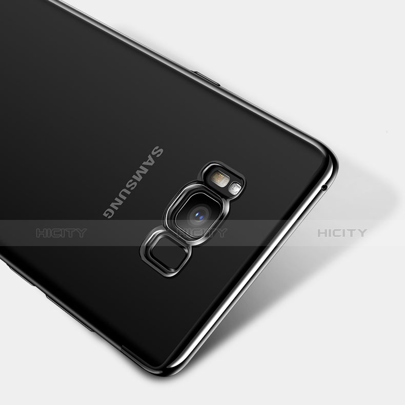 Samsung Galaxy S8 Plus用極薄ソフトケース シリコンケース 耐衝撃 全面保護 クリア透明 T14 サムスン ブラック
